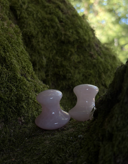 Rozenkwarts massage mushroom voor gezicht nek en schouders