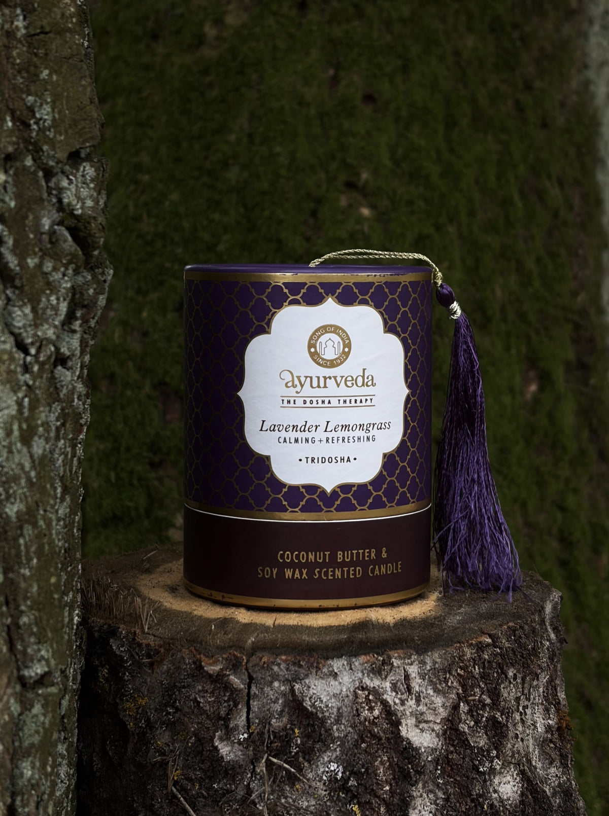 Ayurvedische geurkaars Tridosha | Lavendel & Citroengras