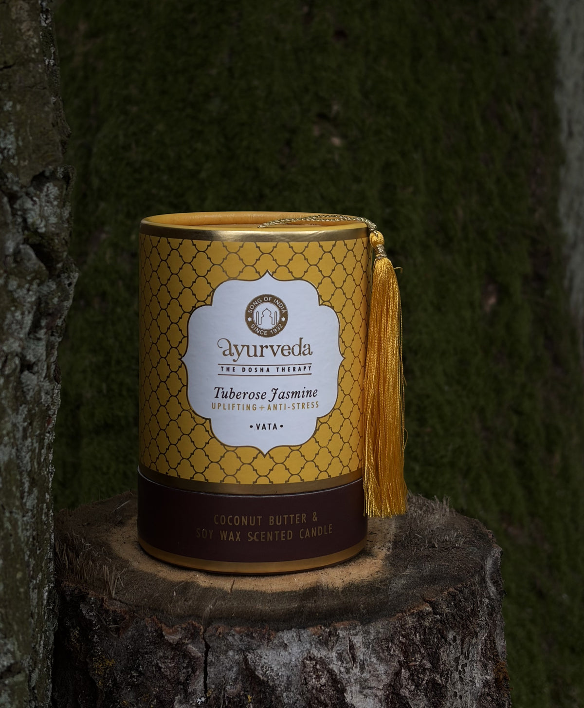 Ayurvedische Vata geurkaars met tuberoos en jasmijn