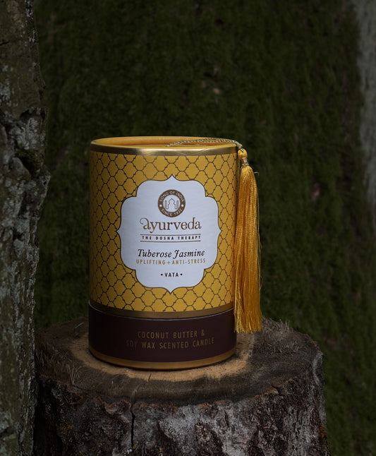Ayurvedische Vata geurkaars met tuberoos en jasmijn